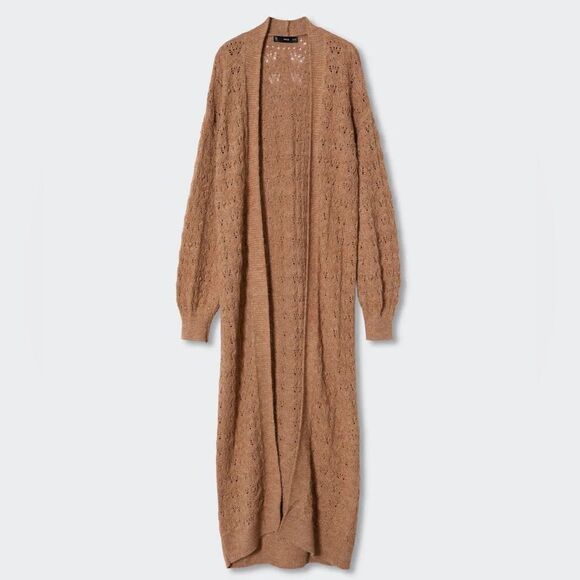 Mango Openwork Long Cardigan New - Picture 2 of 8